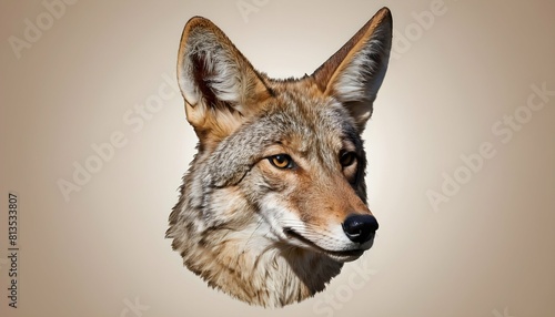 A coyote icon with pointed ears upscaled 2