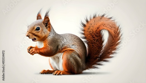 A squirrel icon with a bushy tail upscaled 4 photo