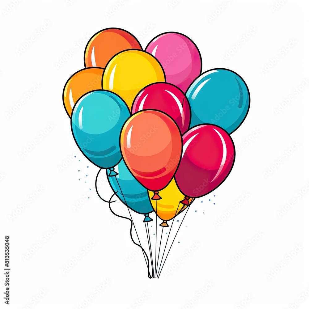 Naklejka premium balloons isolated on white