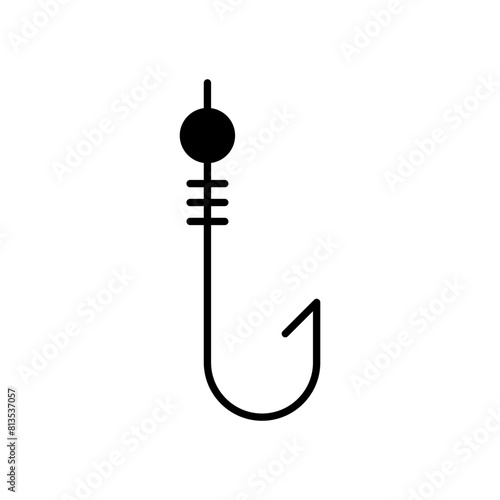 fishing hook icon. solid icon
