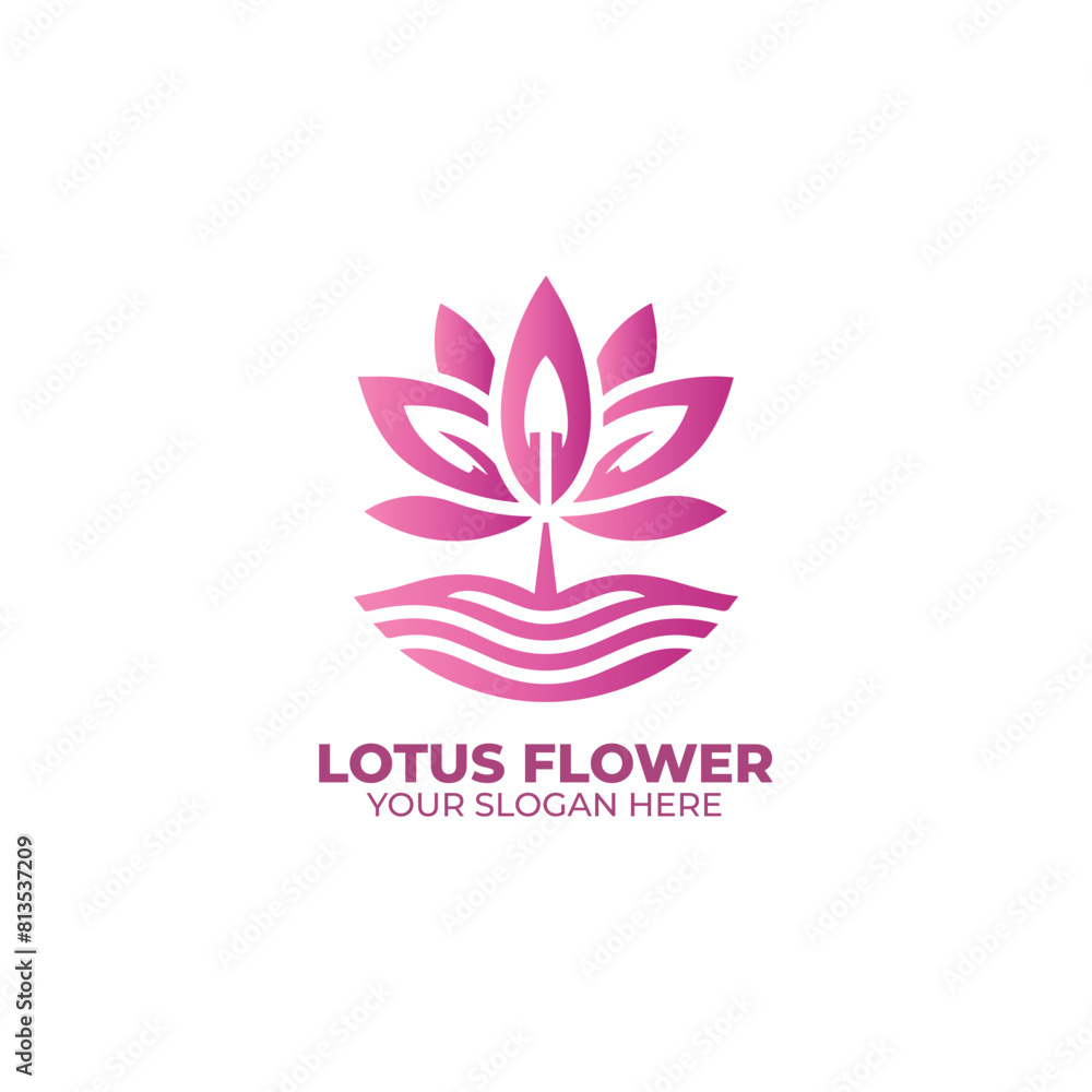The Lotus Flower Logo Design