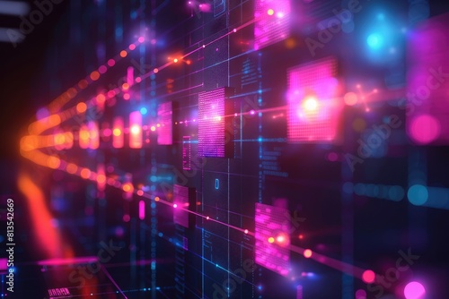 Wallpaper Mural abstract concept for digital contents A social networking of syntax parsing tokens streaming Torontodigital.ca