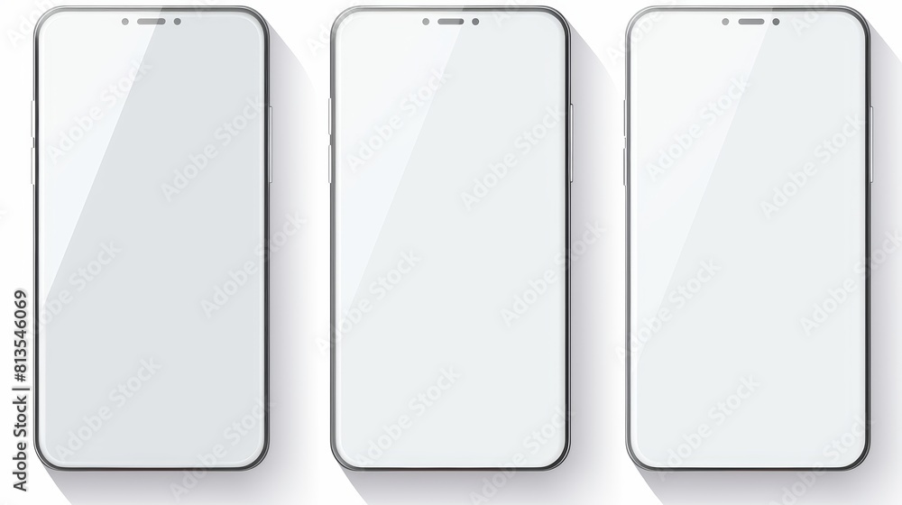 Realistic Detailed 3d Smartphone Mockup Set. Realistic Detailed 3d Smartphone Mockup Set.