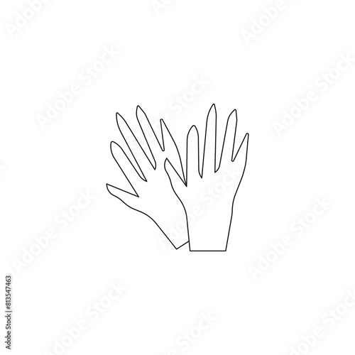 new gloves vector type icon