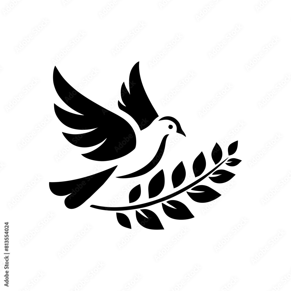 Fototapeta premium The dove logo design is elegant and luxurious. Dove logo design