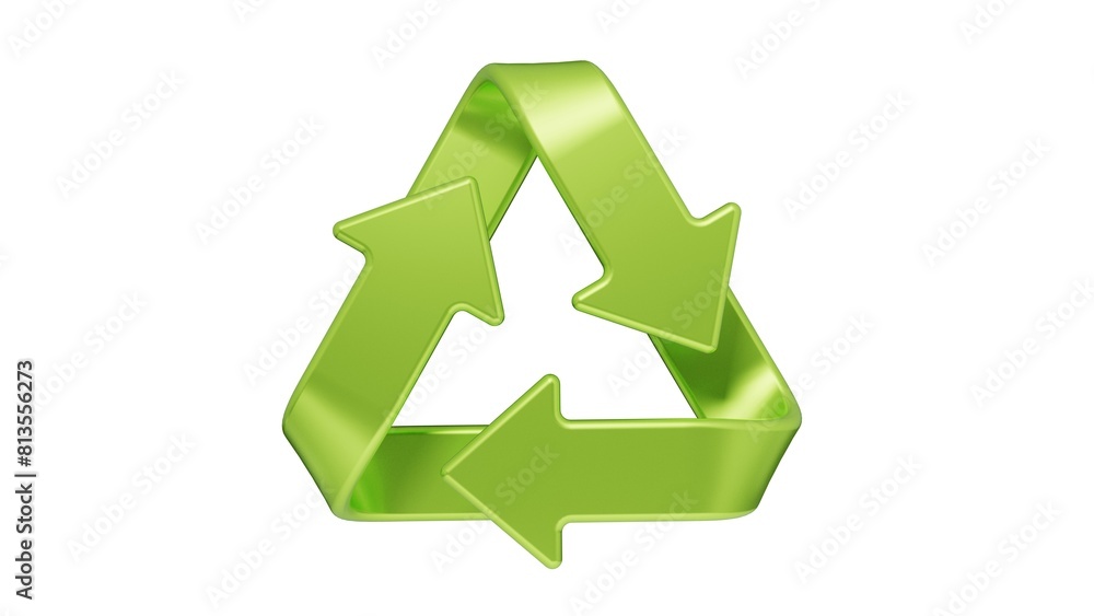 3D Green Arrows Recycle Symbol. Earth Day. Environment day. Three Arrows in Circular Motion Looping Circle. Green Ecology Concept. 3D Render Illustration. 3D Green Arrows Recycle Symbol. Earth Day. Environment day. Three Arrows in Circular Motion Looping Circle. Green Ecology Concept. 3D Render Illustration.