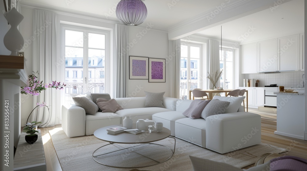 Luxurious Bedroom with Lavender Accents and Elegant Furnishings, Ideal for Luxury Home Guides and Bedroom Design Blogs Luxurious Bedroom with Lavender Accents and Elegant Furnishings, Ideal for Luxury Home Guides and Bedroom Design Blogs