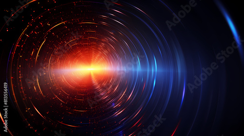 Abstract colorful light tunnel background
