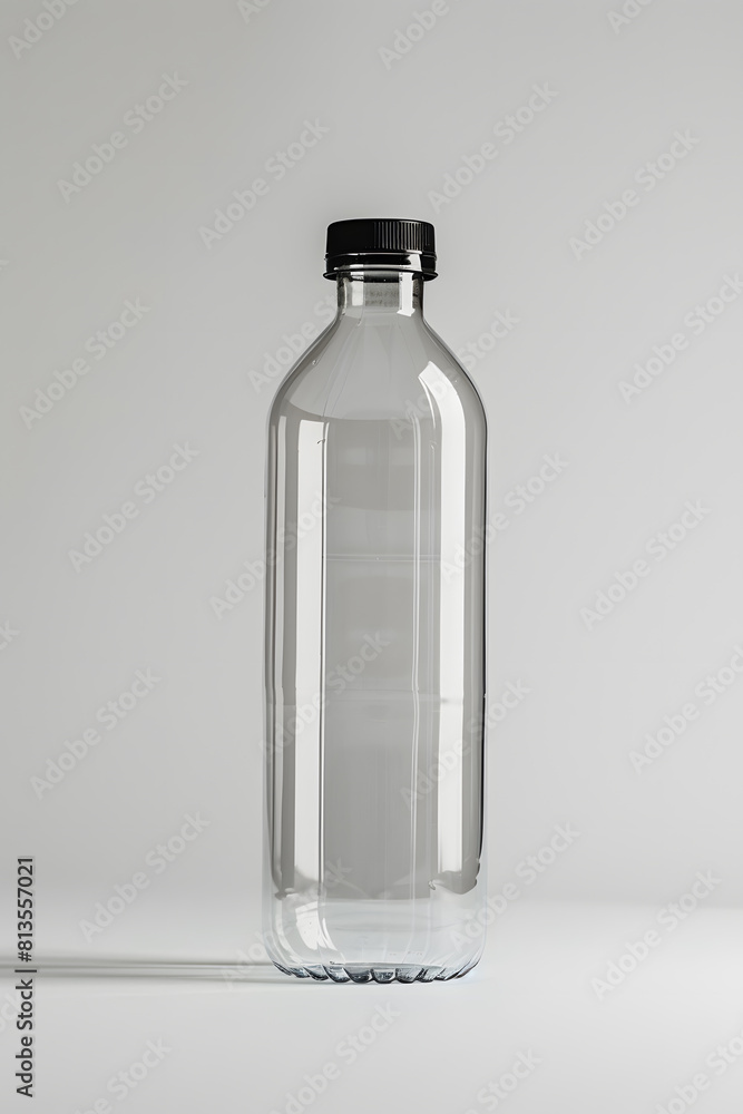 Empty plastic water bottle mock up isolated on a white background Empty plastic water bottle mock up isolated on a white background