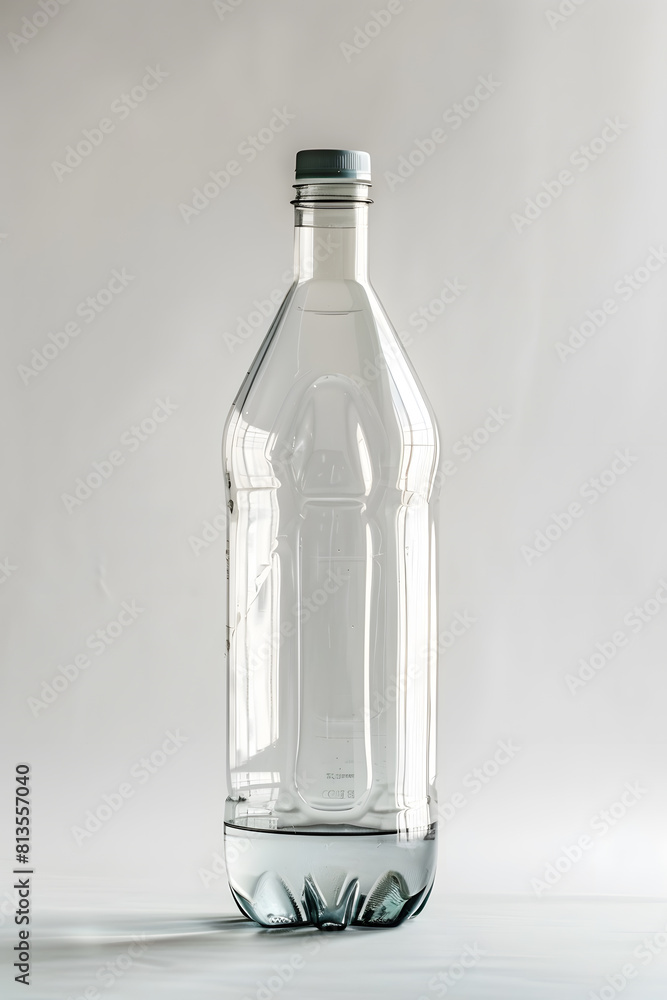 Empty plastic water bottle mock up isolated on a white background Empty plastic water bottle mock up isolated on a white background