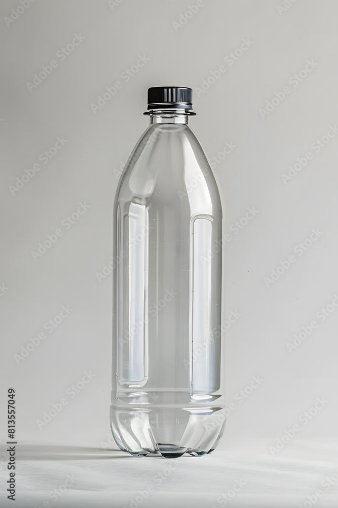 Empty plastic water bottle mock up isolated on a white background Empty plastic water bottle mock up isolated on a white background