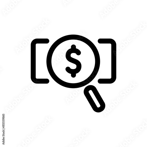 Money Finder Icon. Business and Finance Vector. Line Style Symbol. © Salman Azzumardi3