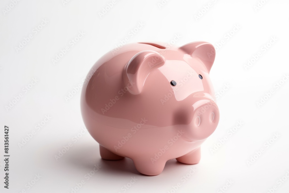 Pink piggy bank isolated on a white background. Pink piggy bank isolated on a white background.