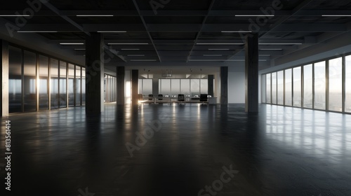 Black high-end commercial space office