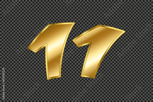 Gold gradient number 11