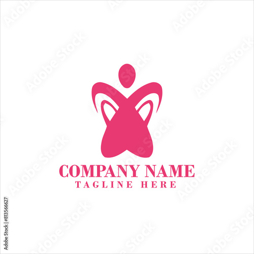 beauty woman logo design for salon, makeover, hair stylist, haidresser, hairc cut.
