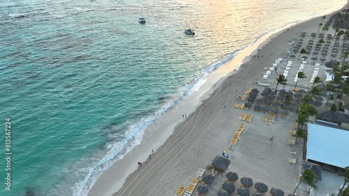Luxurious Resort Hotel Of Iberostar Dominicana In Punta Cana, Dominican Republic. Aerial Drone Shot photo