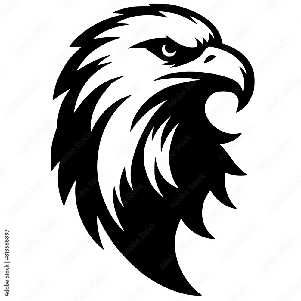 Silhouette of an eagle's head Silhouette of an eagle's head