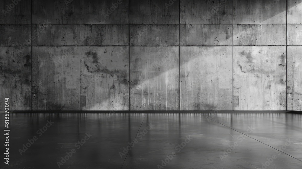 Concrete wall and floor as abstract background, empty grunge interior Concrete wall and floor as abstract background, empty grunge interior