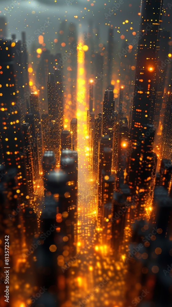 Obraz premium abstract technology background gold