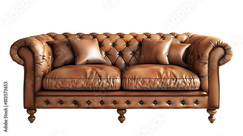 Comfortable sofa isolated on transparent background 