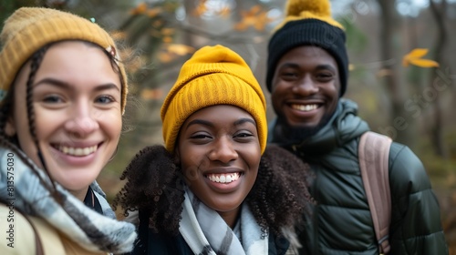 Friends Hiking with Forest Background  Friends  hiking  forest background