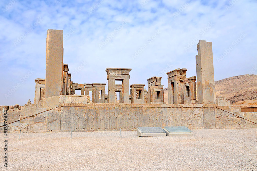 The Tachara, also referred to as the Palace of Darius the Great in Persepolis, Iran The Tachara, also referred to as the Palace of Darius the Great in Persepolis, Iran