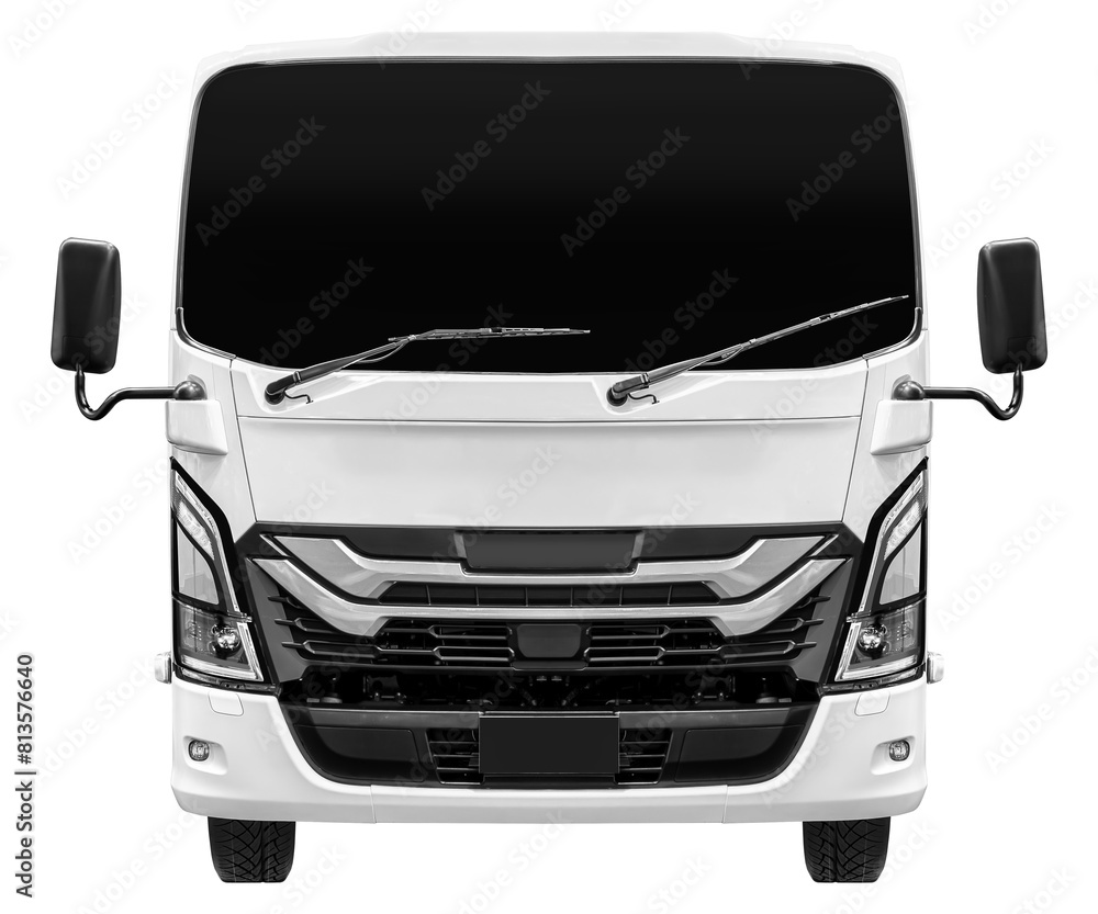 Front view white truck Front view white truck