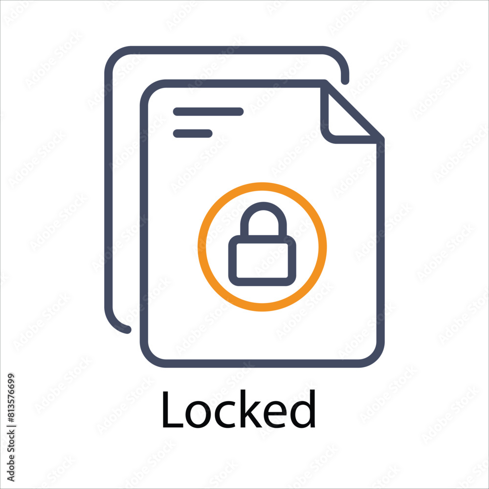 Obraz premium Locked Vector icon