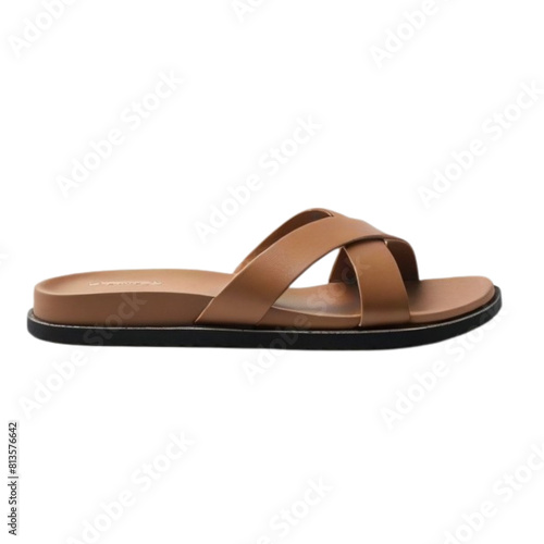 slip on slippers sandals on Isolated transparent background png. generated with AI