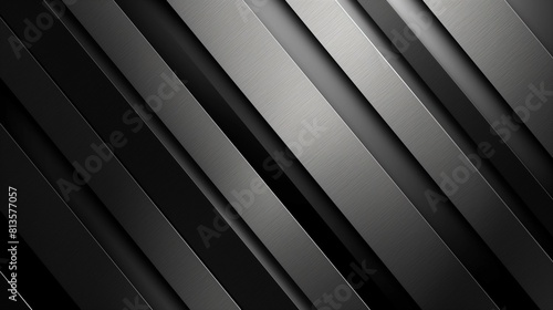 Black white gradient, abstract design made of aluminum