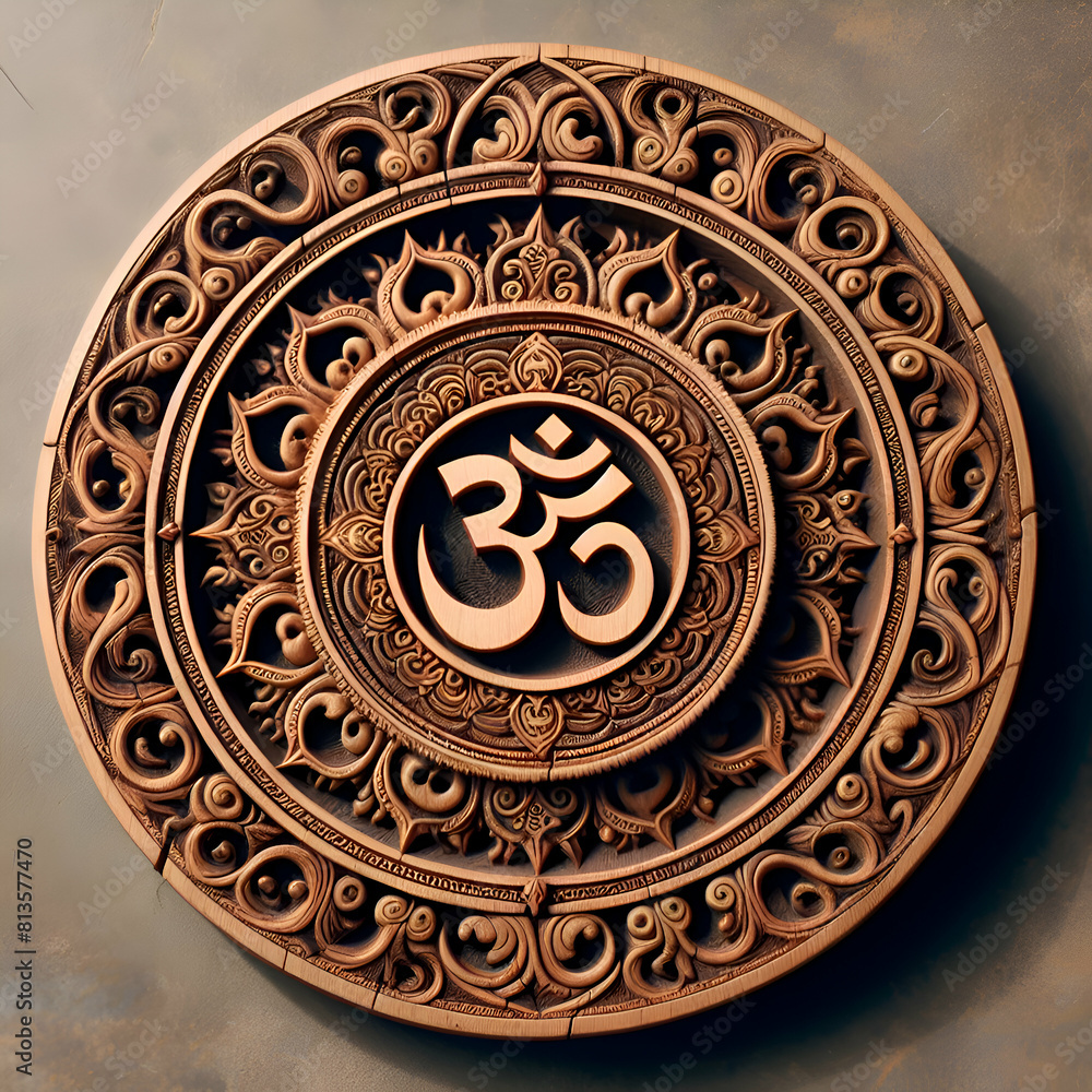 Om Elegance: Experience the Beauty of Handcrafted Artistry with This Exquisite Wooden Carving, a Symbol of Spiritual Grace Om Elegance: Experience the Beauty of Handcrafted Artistry with This Exquisite Wooden Carving, a Symbol of Spiritual Grace