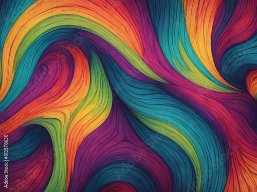 Abstract surreal spiral colorful background pattern, Generative AI