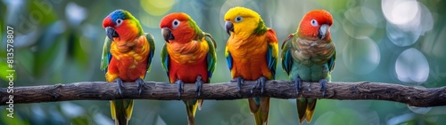 In the Amazon, birdlife paints a vivid picture of diversity. Parrots' raucous calls blend with melodious trills of thrushes, creating a symphony of sound and color that fills the forest air. photo