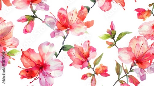 pattern of pink flowers on a white background