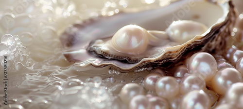 Wallpaper Mural An oyster with pearls showcasing the beauty and elegance of natural gemstones Torontodigital.ca