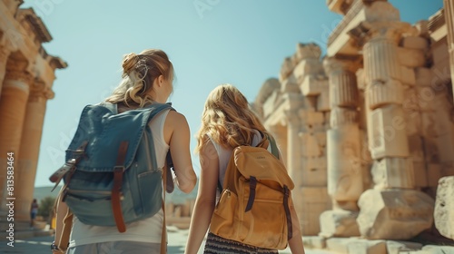 Friends Exploring Ancient Ruins Together, Friends, exploring, ancient ruins © Babu