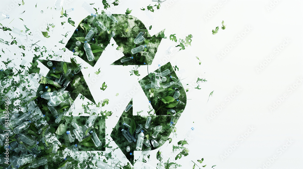 recycling symbol on white background recycling symbol on white background