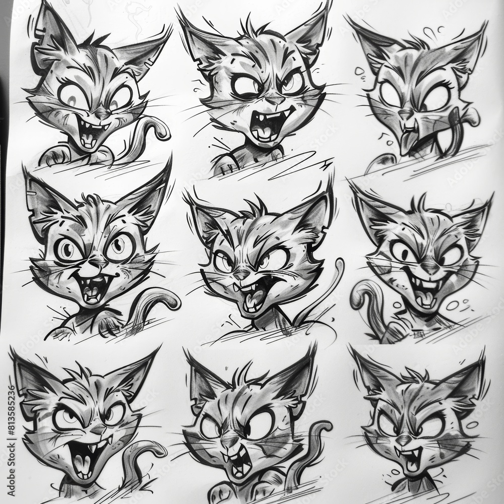 Charming Kitty Cute Cat Ink Drawing Set with Manga Storytelling Charming Kitty Cute Cat Ink Drawing Set with Manga Storytelling