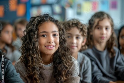 Editorial photography of a diverse group of students in a classroom setting
