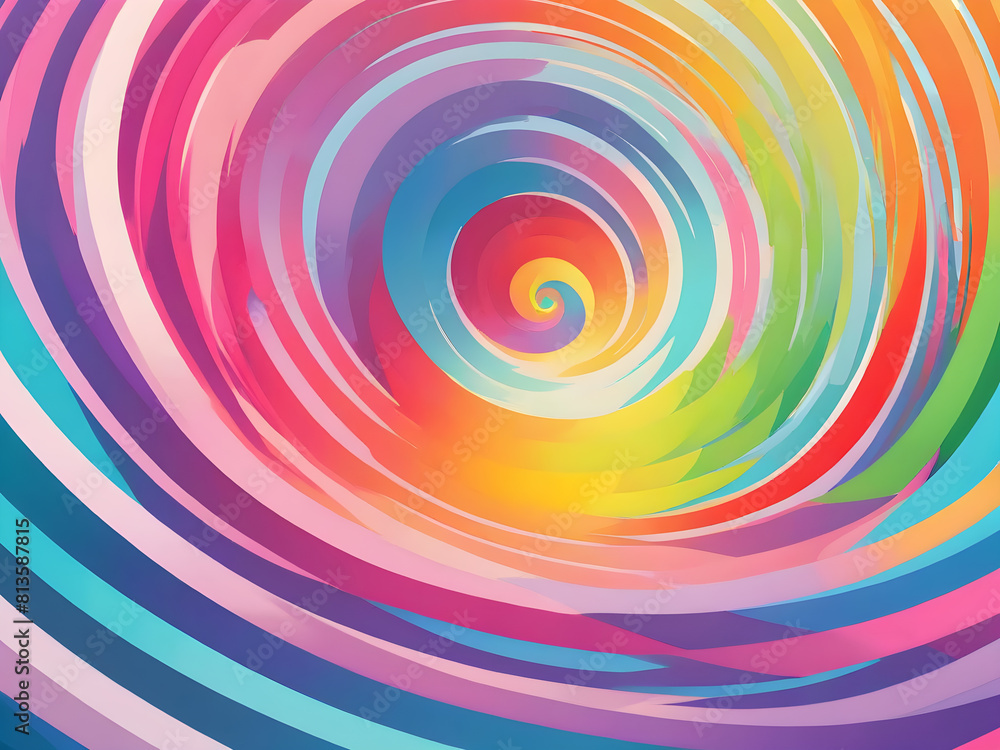 Abstract surreal spiral colorful background pattern, Generative AI Abstract surreal spiral colorful background pattern, Generative AI