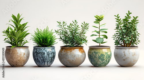plants in a pot 3d image wallpaper ,
Collection of Plants in Ceramic Pots Isolated 
