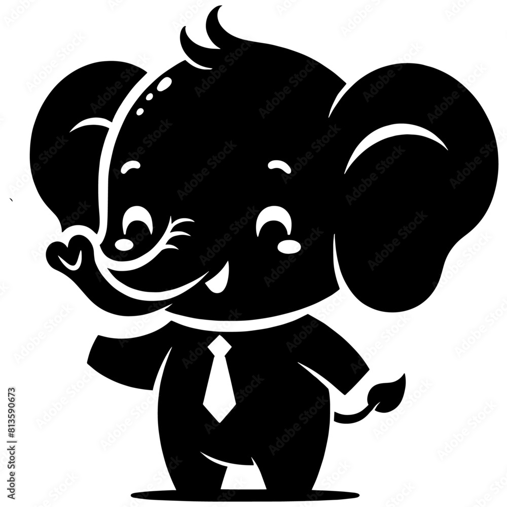 Baby Elephant Vector Illustrations for Girl and Boy Baby Shower, Cute Nursery Animal Art Baby Elephant Vector Illustrations for Girl and Boy Baby Shower, Cute Nursery Animal Art
