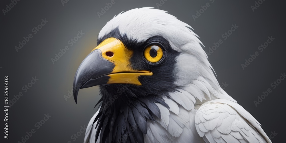 White raven with yellow eyes White raven with yellow eyes