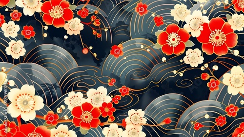 Wallpaper Mural Japan abstract background traditional Torontodigital.ca