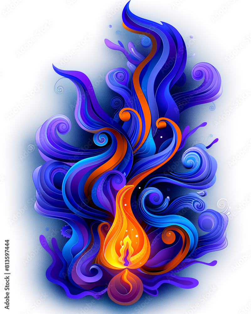 a colorful painting of a fire with a lot of smoke coming out of it a colorful painting of a fire with a lot of smoke coming out of it