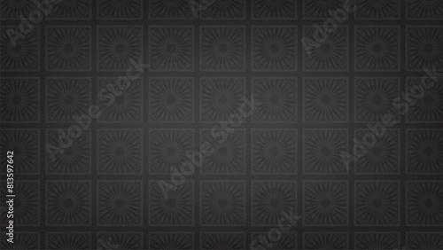 Black background with motif abstract pattern. Vector illustration for background. (ID: 813597642)