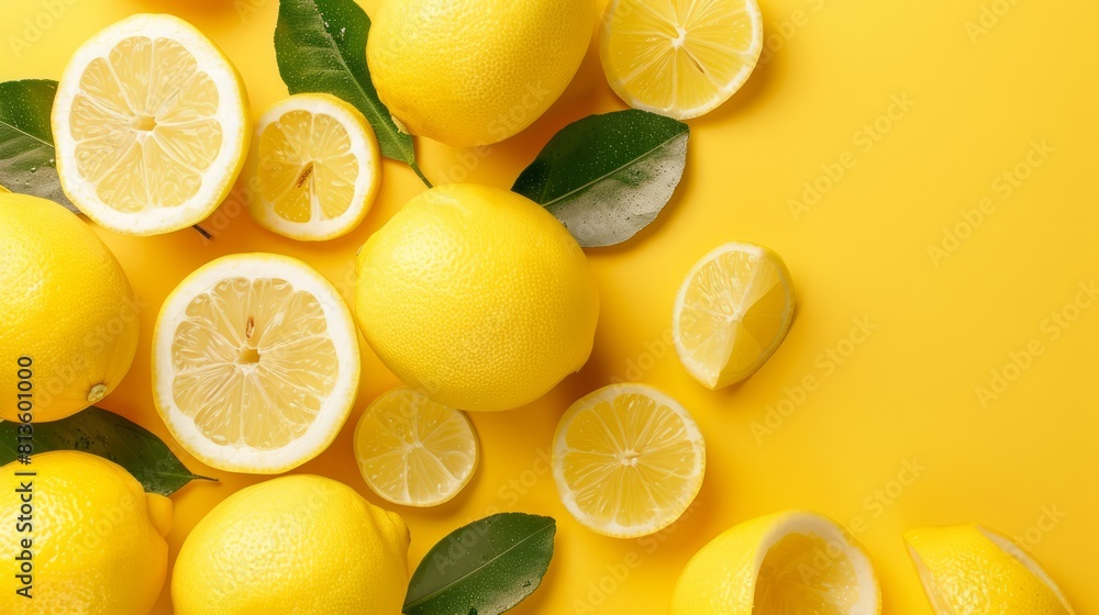 A ripe lemon surrounded by some lemon slices A ripe lemon surrounded by some lemon slices