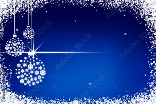 Digital render of a beautiful Christmas greetings background with ornaments