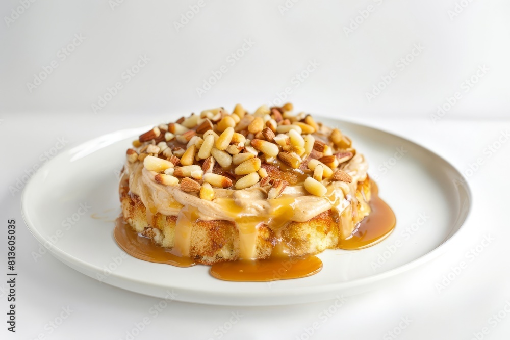 Enchanting Apple Nutmeg Cake with Toasted Pine Nuts and Caramel Drizzle Enchanting Apple Nutmeg Cake with Toasted Pine Nuts and Caramel Drizzle